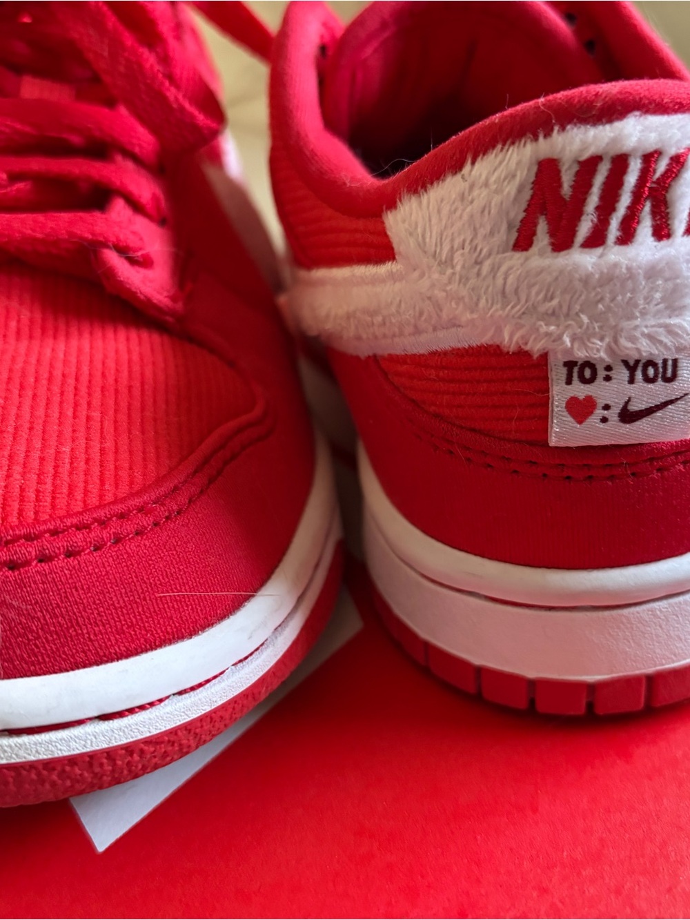 Nike Kids Red and White Low-Top Sneakers - Picture 2 of 5